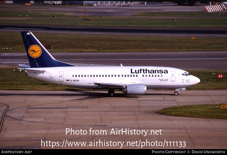 Aircraft Photo of D-ABJA | Boeing 737-530 | Lufthansa | AirHistory.net #111133