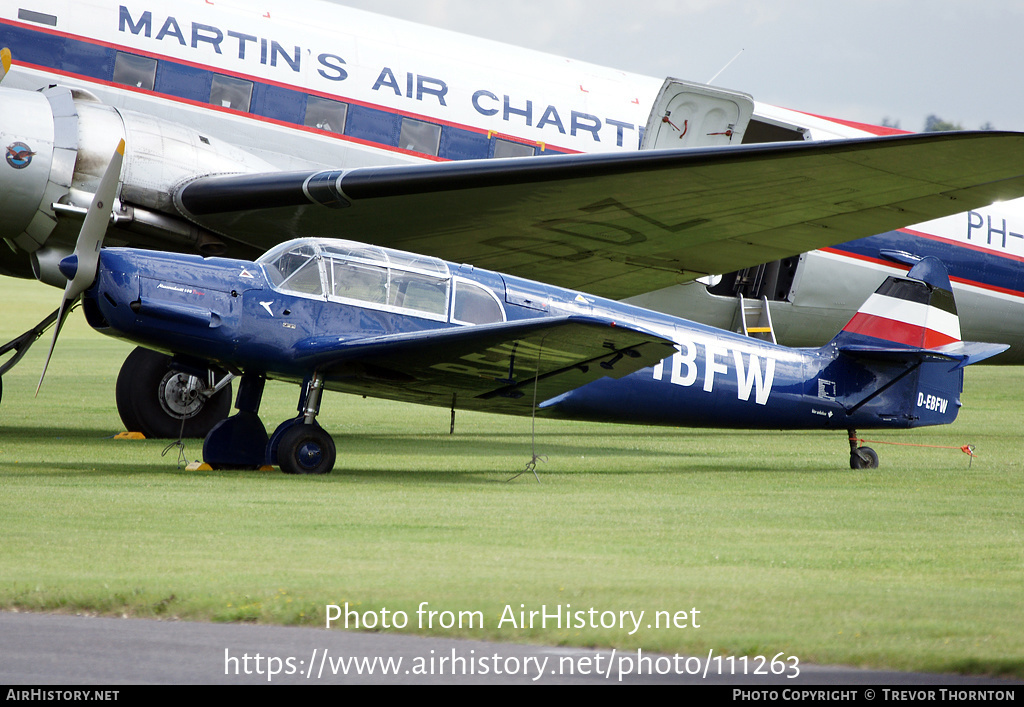 Aircraft Photo of D-EBFW / D-IBFW | Messerschmitt Bf-108 Taifun | AirHistory.net #111263