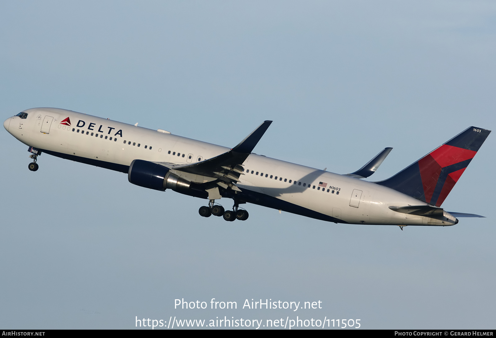 Aircraft Photo of N1603 | Boeing 767-332/ER | Delta Air Lines | AirHistory.net #111505