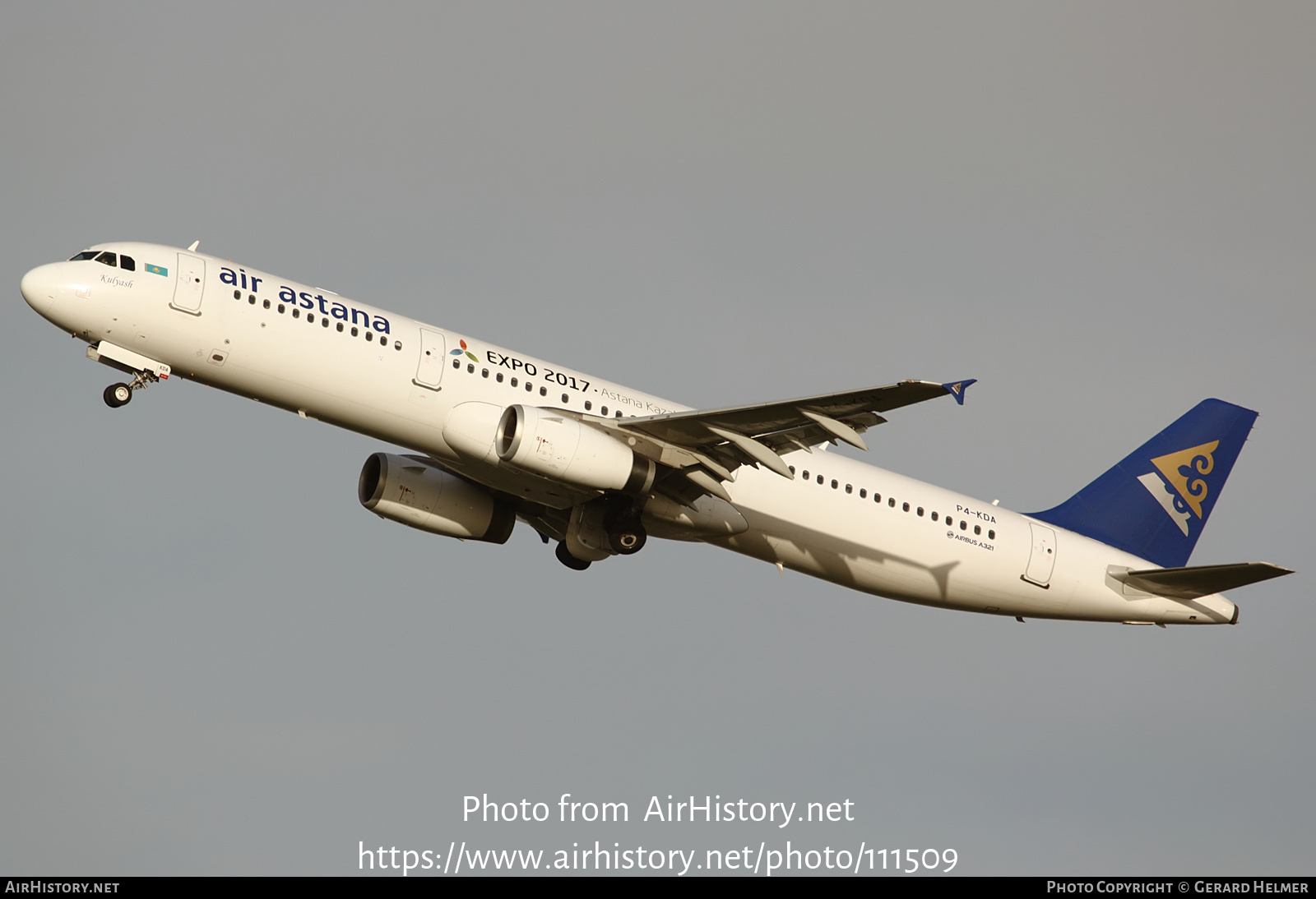 Aircraft Photo of P4-KDA | Airbus A321-231 | Air Astana | AirHistory.net #111509