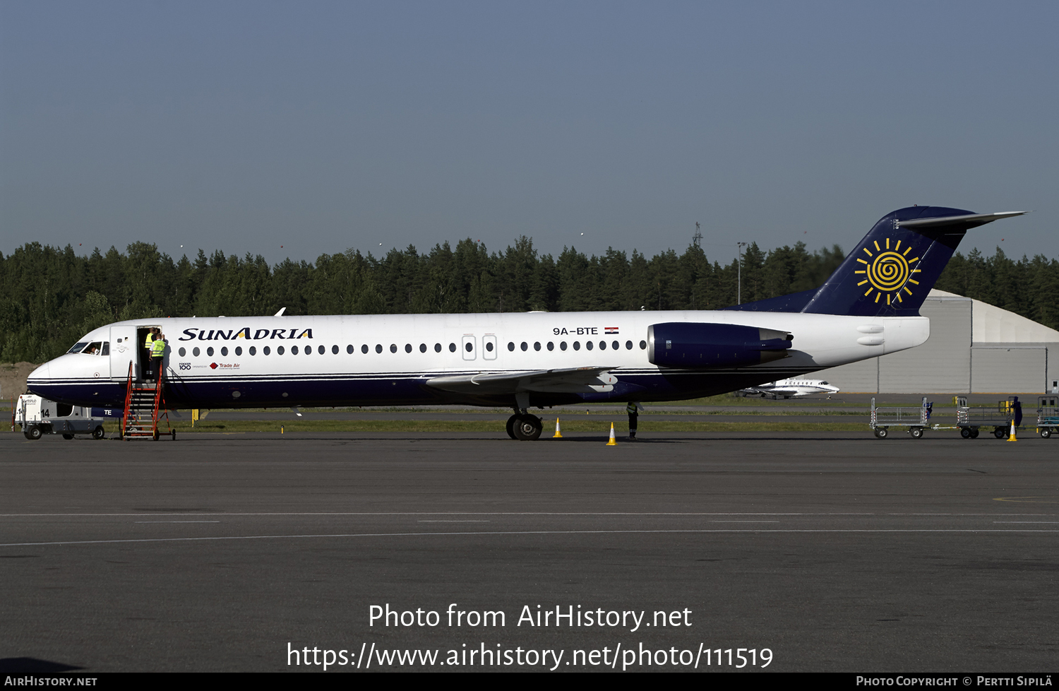 Aircraft Photo of 9A-BTE | Fokker 100 (F28-0100) | SunAdria Airlines | AirHistory.net #111519