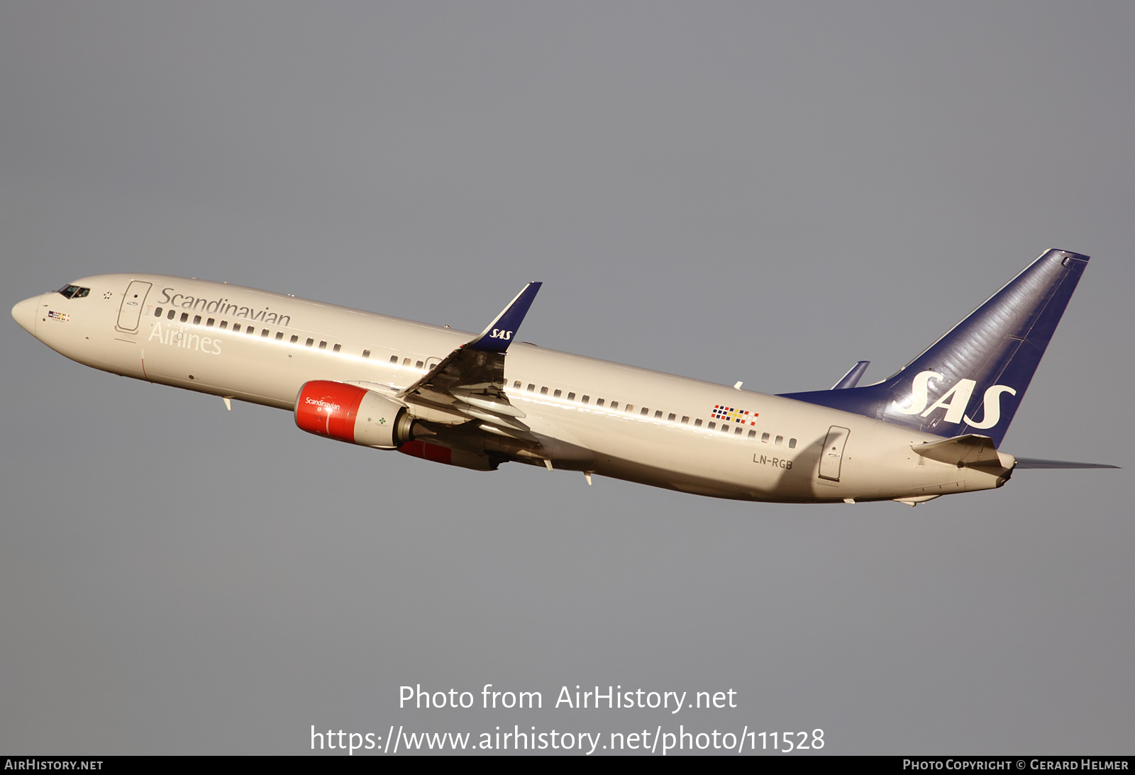 Aircraft Photo of LN-RGB | Boeing 737-86N | Scandinavian Airlines - SAS | AirHistory.net #111528