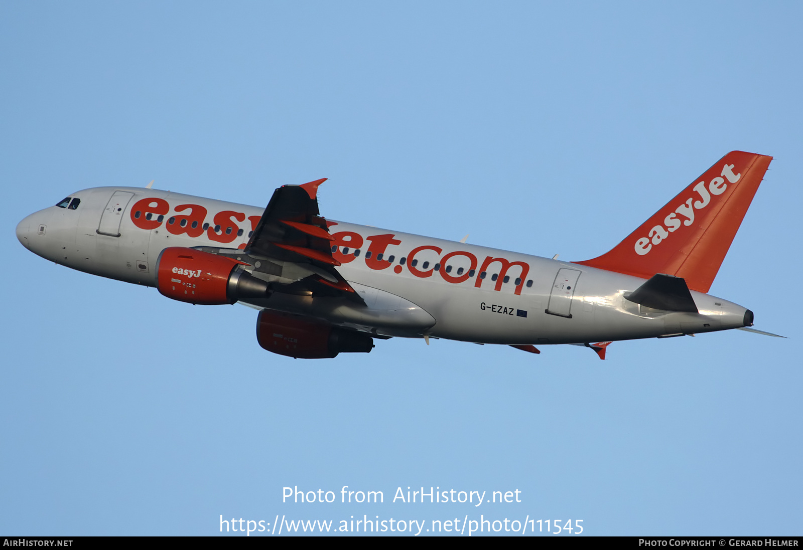 Aircraft Photo of G-EZAZ | Airbus A319-111 | EasyJet | AirHistory.net #111545