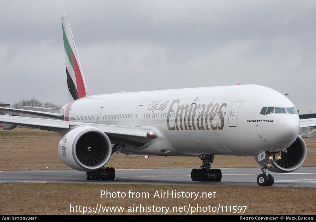 Aircraft Photo of A6-EBH | Boeing 777-31H/ER | Emirates | AirHistory.net #111597