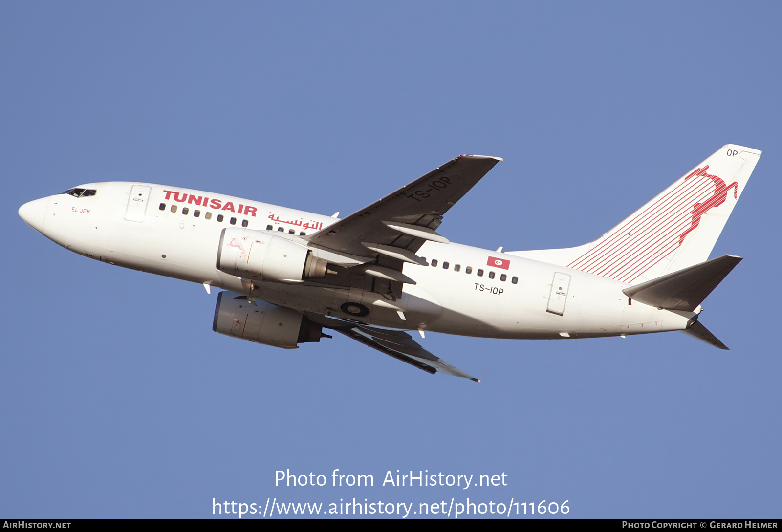 Aircraft Photo of TS-IOP | Boeing 737-6H3 | Tunisair | AirHistory.net #111606