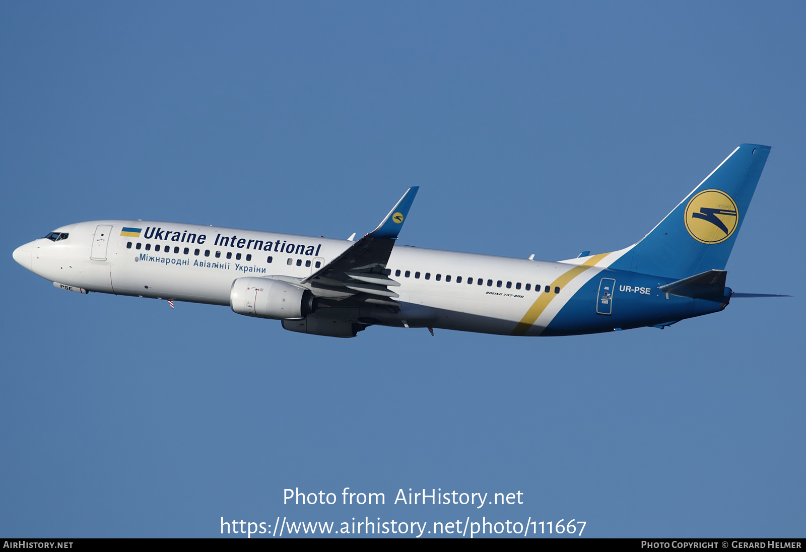 Aircraft Photo of UR-PSE | Boeing 737-84R | Ukraine International Airlines | AirHistory.net #111667