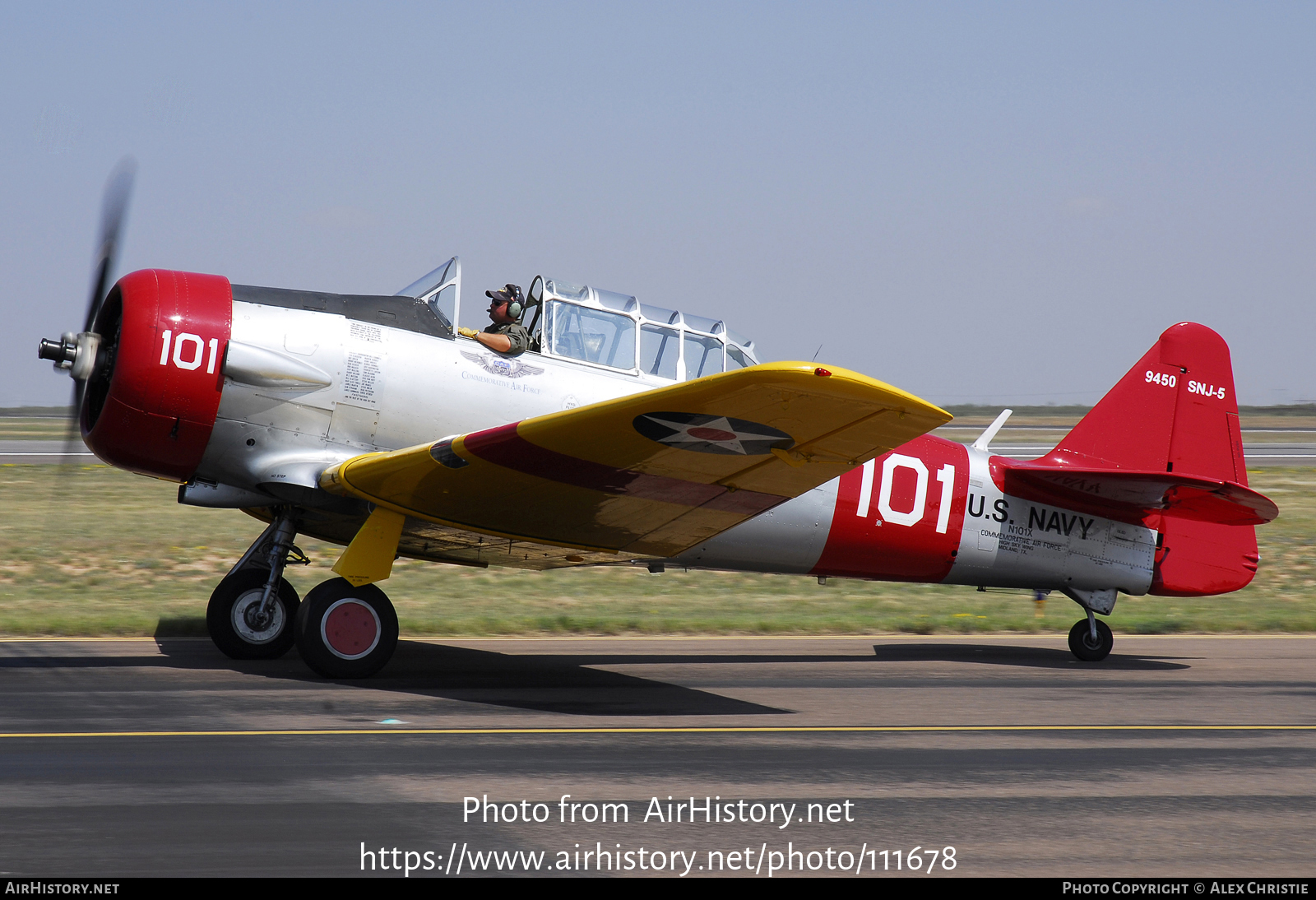 Aircraft Photo of N101X / 9450 | North American SNJ-5 Texan | Commemorative Air Force | USA - Navy | AirHistory.net #111678