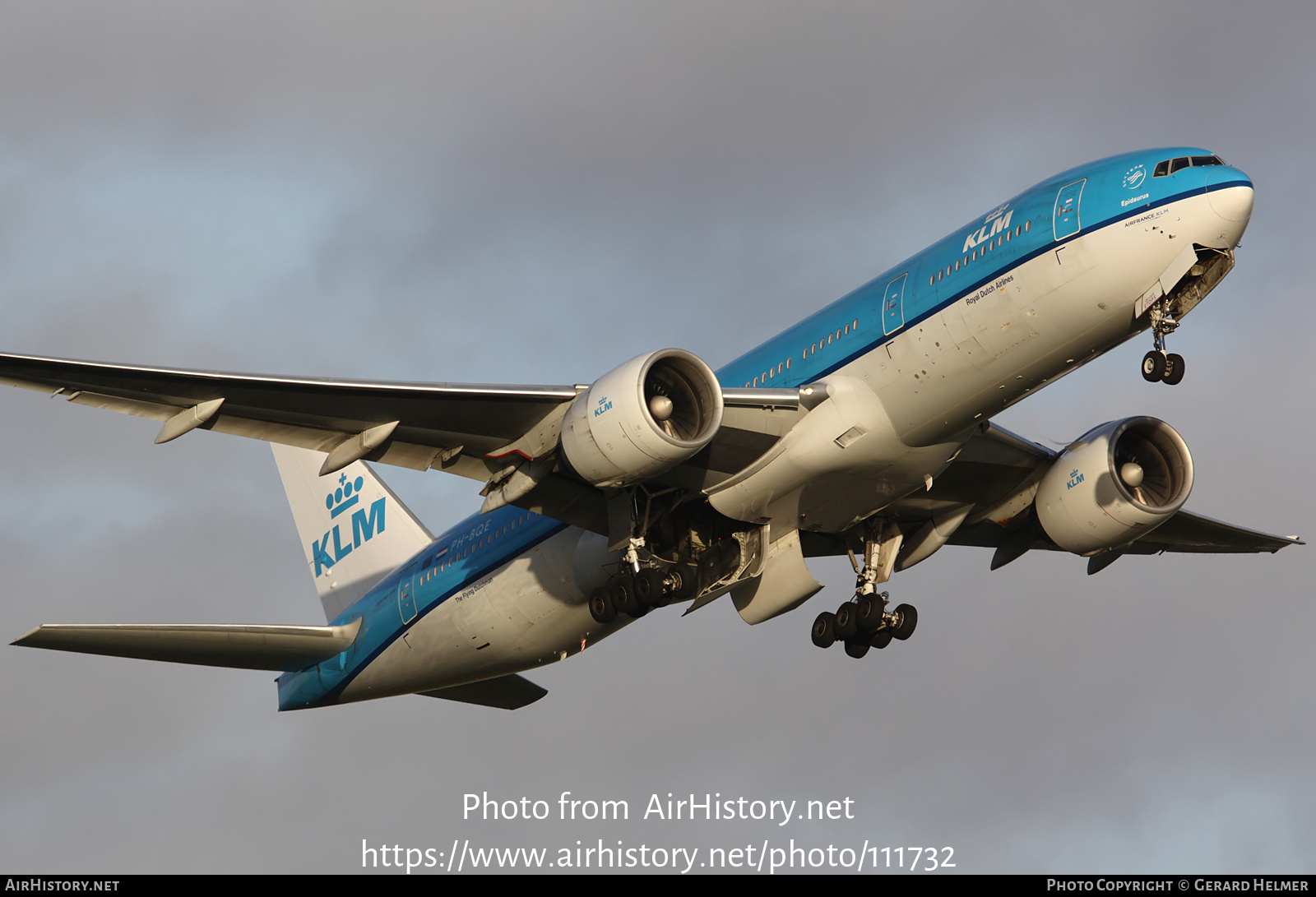 Aircraft Photo of PH-BQE | Boeing 777-206/ER | KLM - Royal Dutch Airlines | AirHistory.net #111732