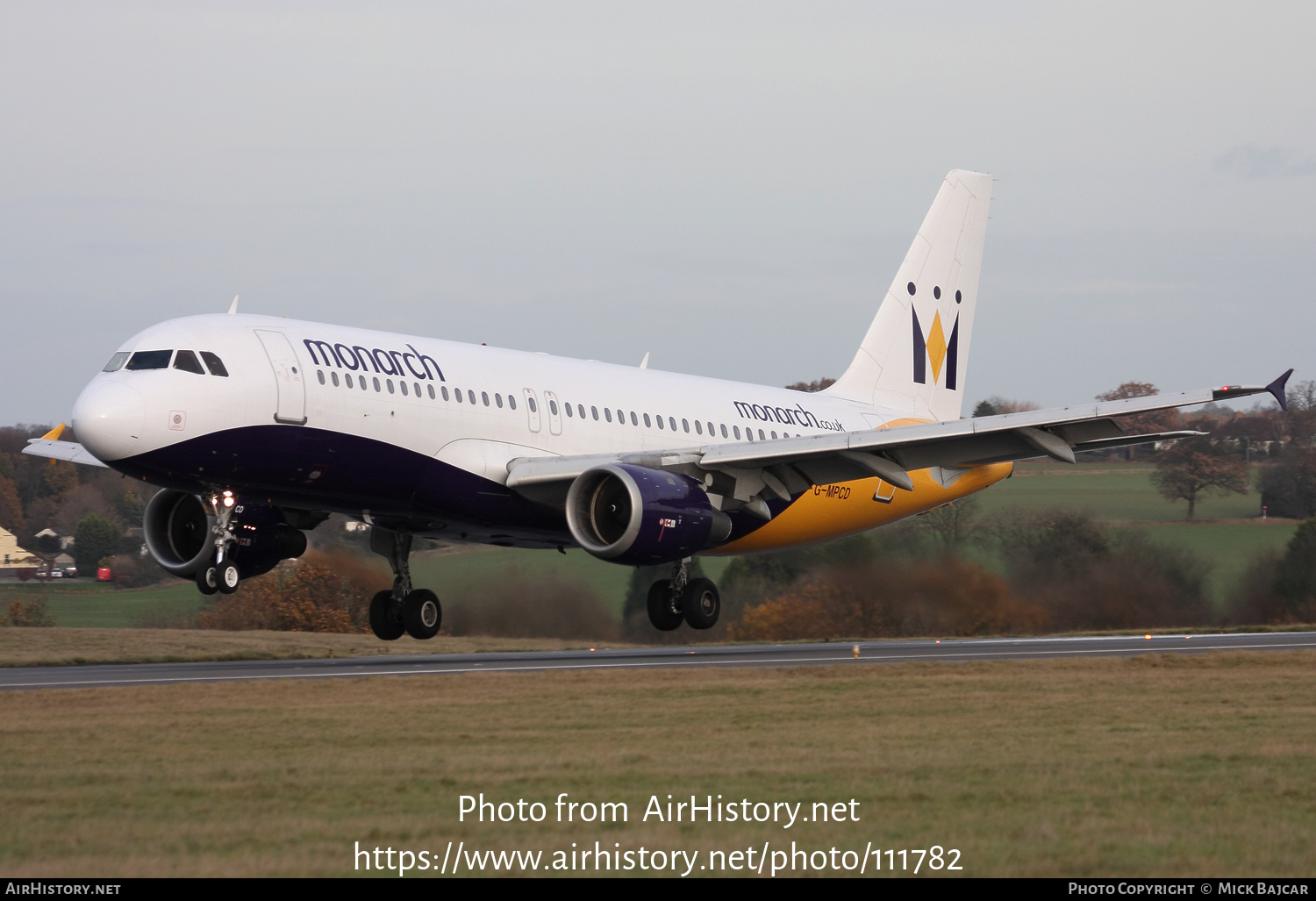 Aircraft Photo of G-MPCD | Airbus A320-212 | Monarch Airlines | AirHistory.net #111782