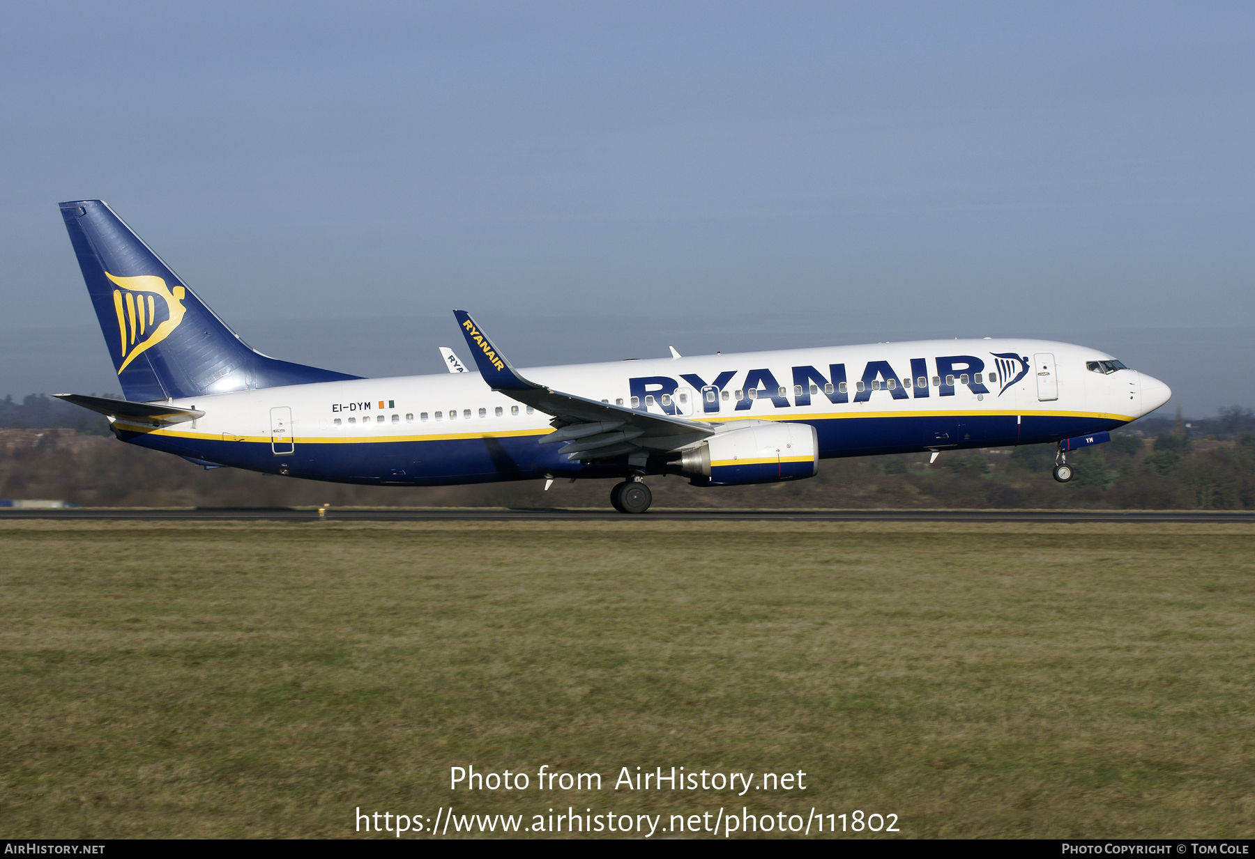 Aircraft Photo of EI-DYM | Boeing 737-8AS | Ryanair | AirHistory.net #111802