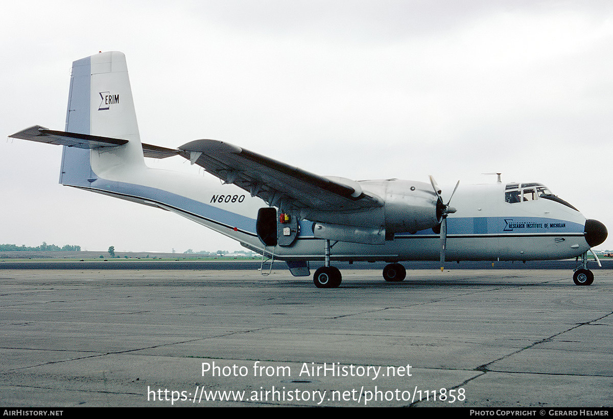 Aircraft Photo of N6080 | De Havilland Canada DHC-4A Caribou | ERIM - Environmental Research Institute of Michigan | AirHistory.net #111858