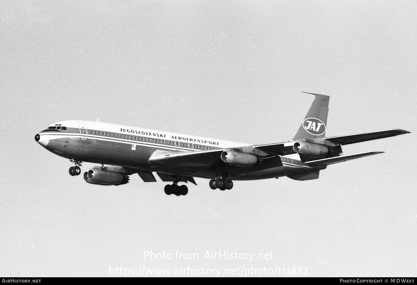 Aircraft Photo of N724PA | Boeing 707-321 | JAT Yugoslav Airlines - Jugoslovenski Aerotransport | AirHistory.net #111882