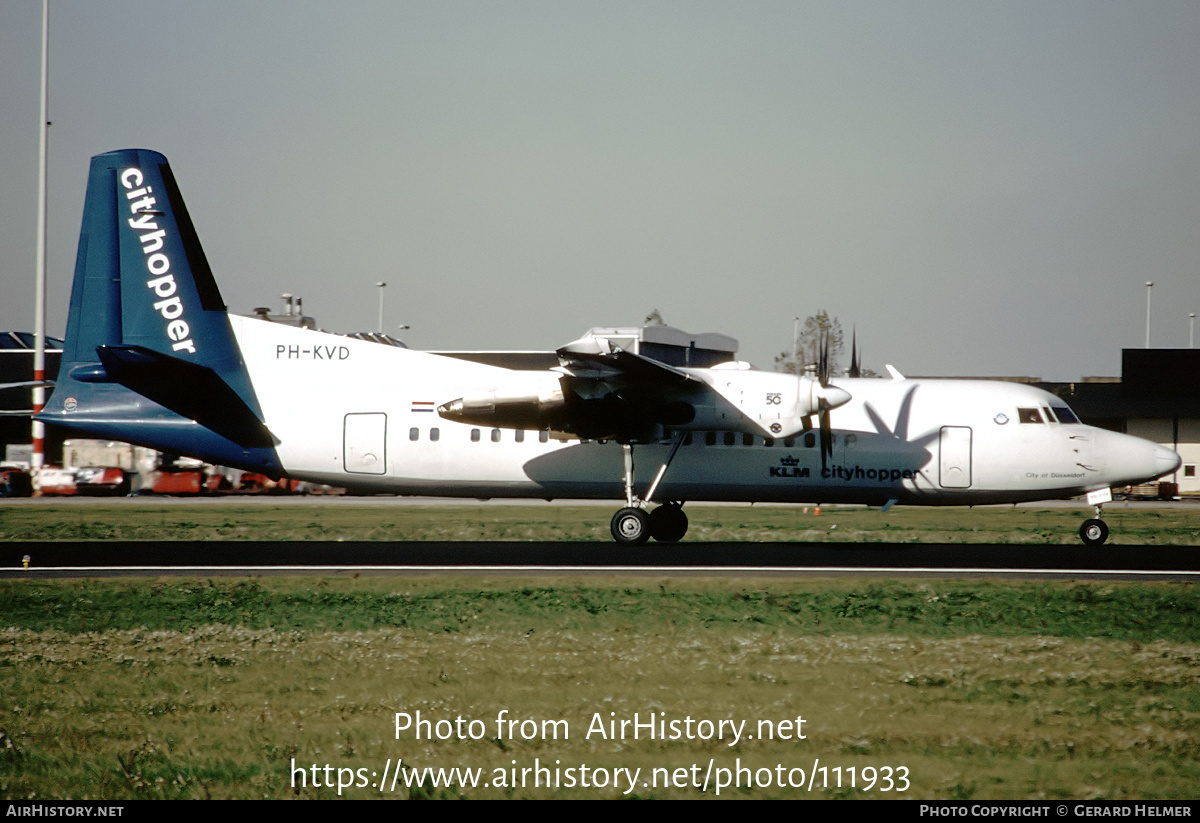 Aircraft Photo of PH-KVD | Fokker 50 | KLM Cityhopper | AirHistory.net #111933