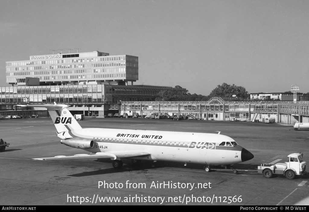 Aircraft Photo of G-ASJH | BAC 111-201AC One-Eleven | British United Airways - BUA | AirHistory.net #112566