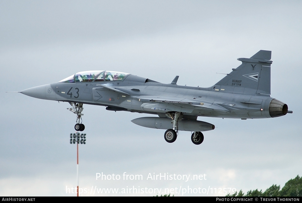 Aircraft Photo of 43 | Saab JAS 39D Gripen | Hungary - Air Force | AirHistory.net #112579