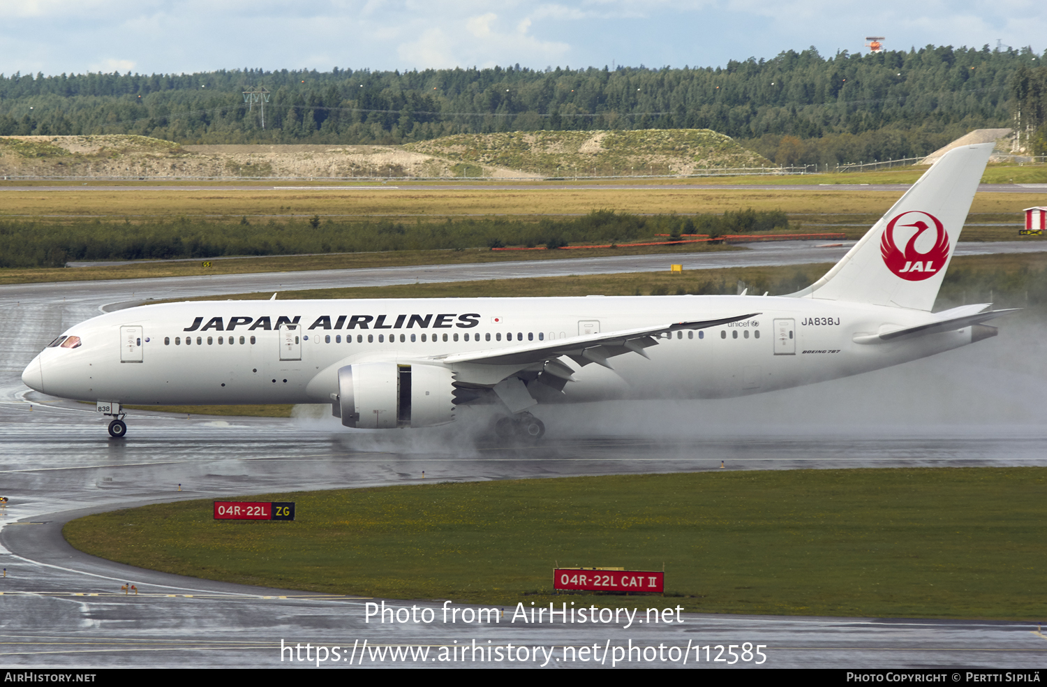 Aircraft Photo of JA838J | Boeing 787-8 Dreamliner | Japan Airlines - JAL | AirHistory.net #112585