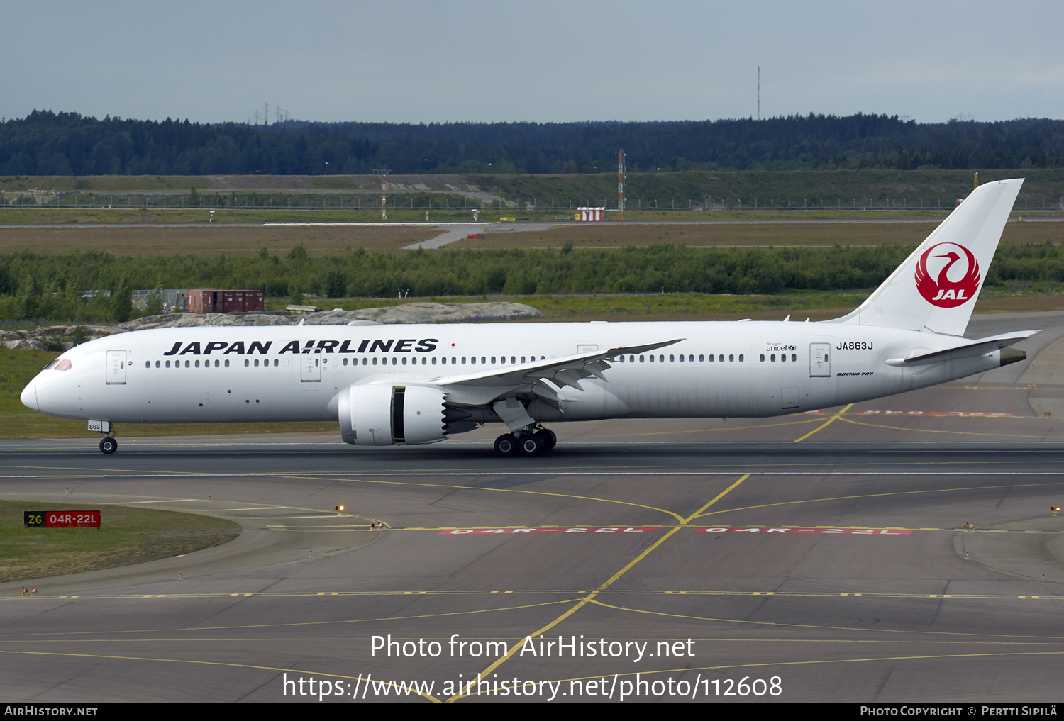 Aircraft Photo of JA863J | Boeing 787-9 Dreamliner | Japan Airlines - JAL | AirHistory.net #112608