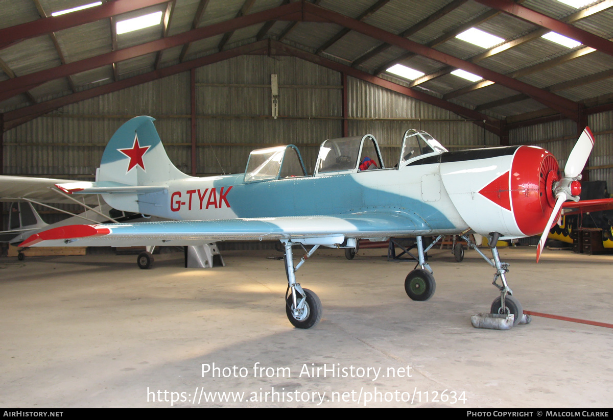 Aircraft Photo of G-TYAK | Yakovlev Yak-52 | Russia - Air Force | AirHistory.net #112634