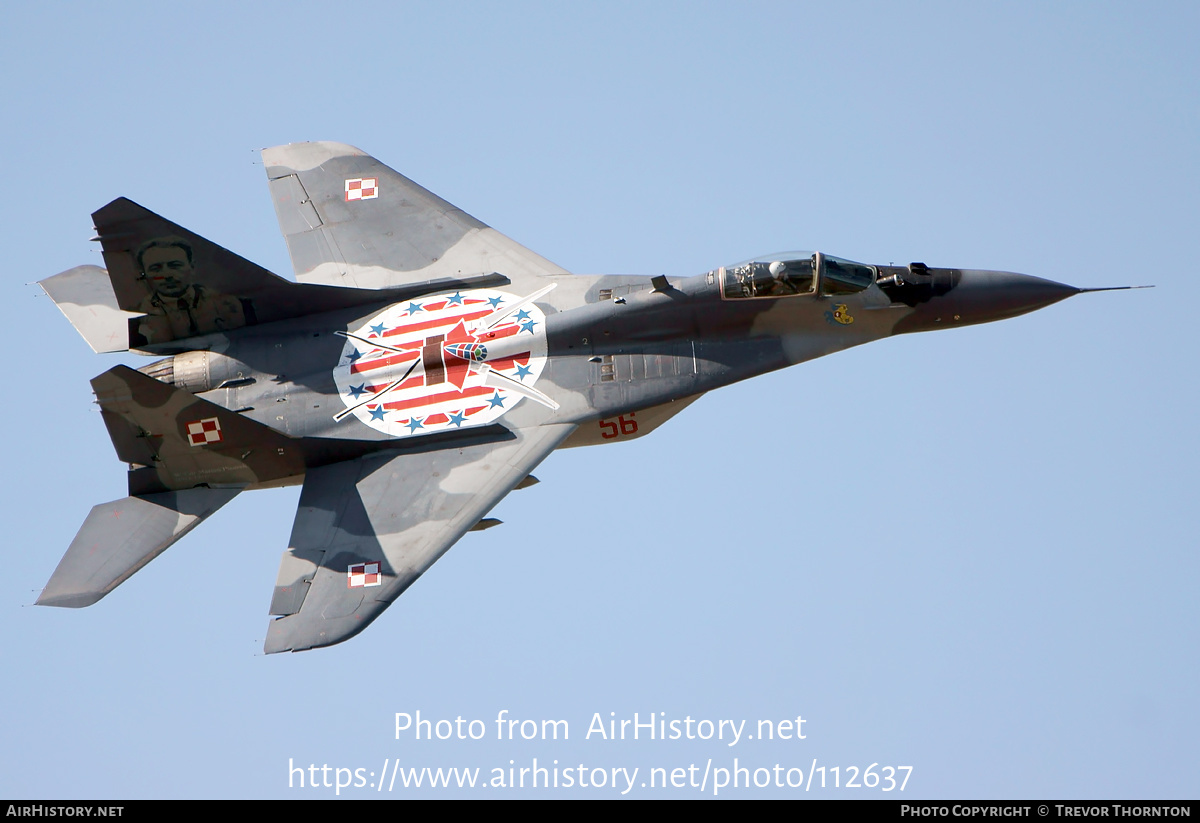 Aircraft Photo of 56 | Mikoyan-Gurevich MiG-29A (9-12A) | Poland - Air Force | AirHistory.net #112637