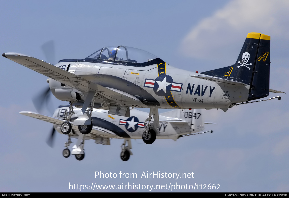 Aircraft Photo of N746SH / 140492 | North American T-28C Trojan | USA - Navy | AirHistory.net #112662