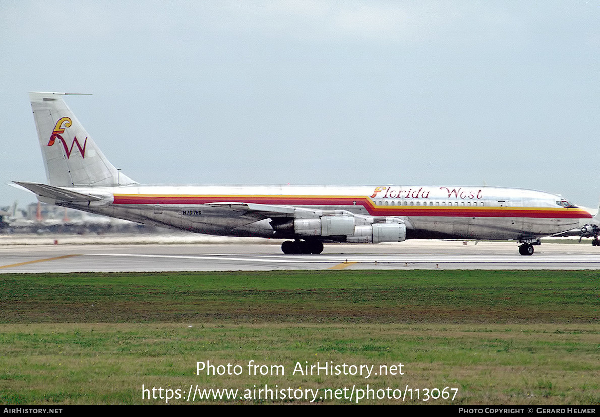 Aircraft Photo of N707HG | Boeing 707-324C | Florida West Airlines | AirHistory.net #113067