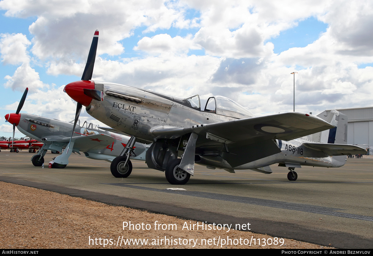 Aircraft Photo of VH-AGJ / A68-118 | Commonwealth CA-18 Mustang 21 (P-51D) | Australia - Air Force | AirHistory.net #113089