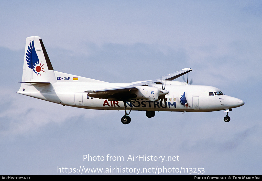 Aircraft Photo of EC-GAF | Fokker 50 | Air Nostrum | AirHistory.net #113253