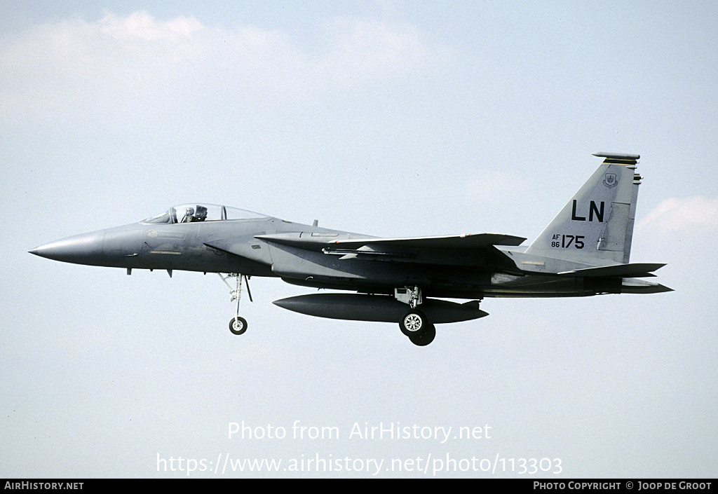 Aircraft Photo of 86-0175 / AF86-175 | McDonnell Douglas F-15C Eagle | USA - Air Force | AirHistory.net #113303