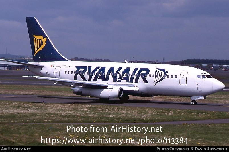 Aircraft Photo of EI-CKS | Boeing 737-2T5/Adv | Ryanair | AirHistory.net #113384