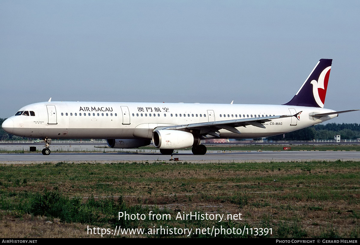 Aircraft Photo of CS-MAG | Airbus A321-131 | Air Macau | AirHistory.net #113391