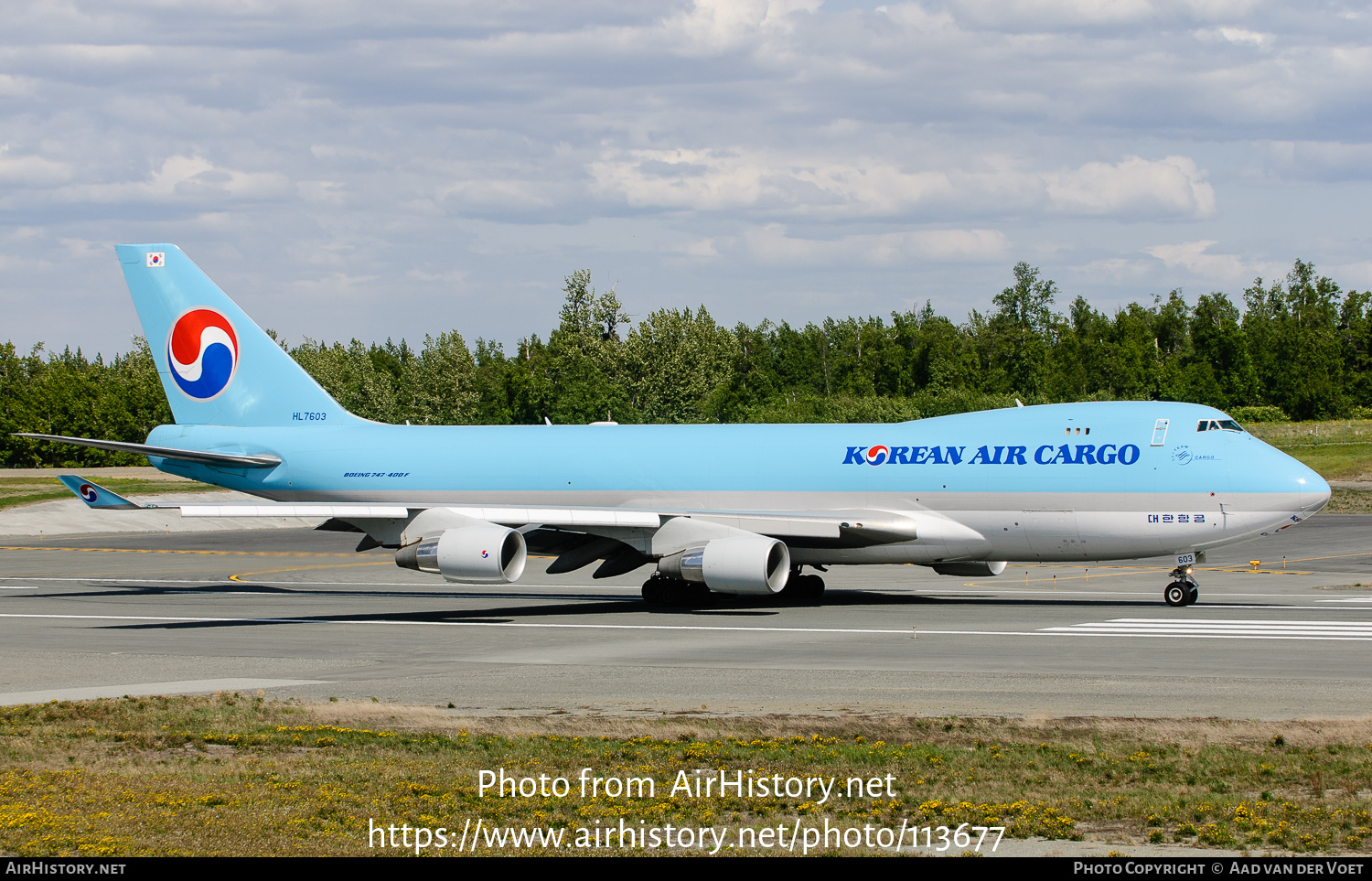 Aircraft Photo of HL7603 | Boeing 747-4B5F/ER/SCD | Korean Air Cargo | AirHistory.net #113677