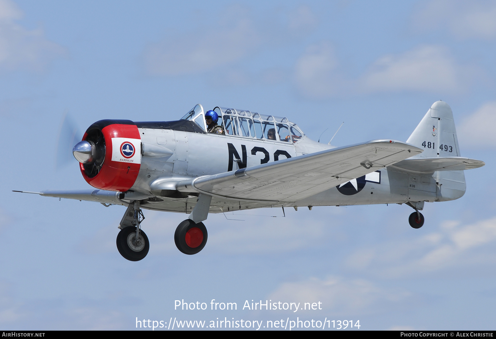 Aircraft Photo of N36 / 481493 | North American AT-6D Texan | USA - Air Force | AirHistory.net #113914