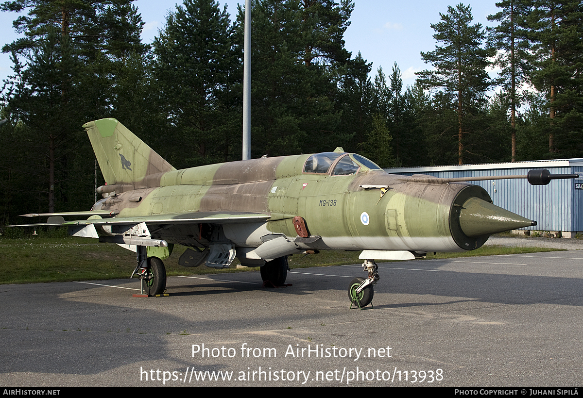 Aircraft Photo of MG-138 | Mikoyan-Gurevich MiG-21bis | Finland - Air Force | AirHistory.net #113938