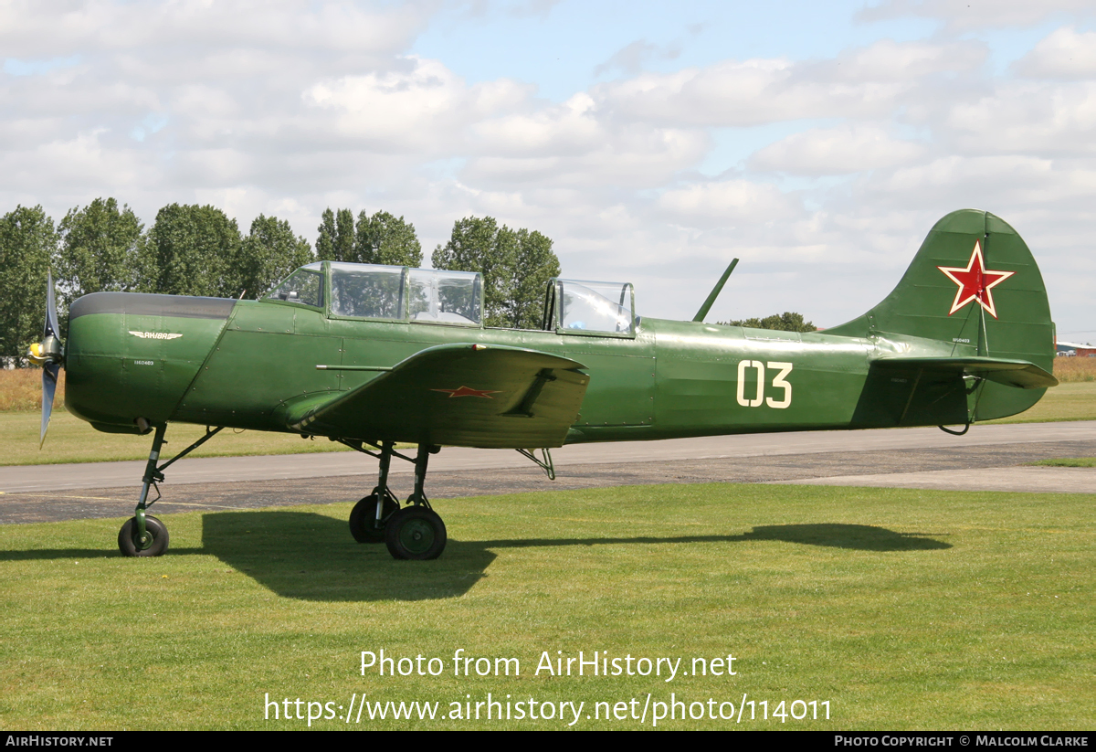 Aircraft Photo of G-CEIB / 03 | Yakovlev Yak-18A | Soviet Union - Air Force | AirHistory.net #114011