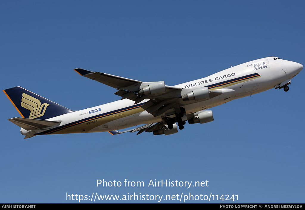 Aircraft Photo of 9V-SFG | Boeing 747-412F/SCD | Singapore Airlines Cargo | AirHistory.net #114241