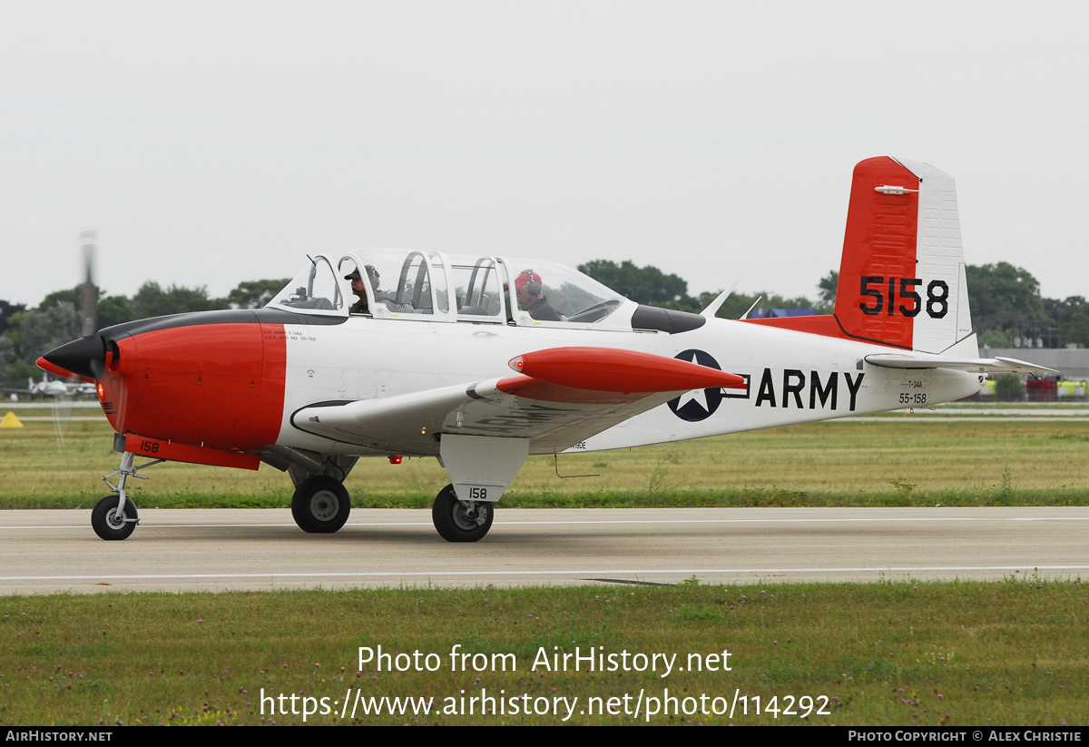 Aircraft Photo of N19DE / 55-158 | Beech T-34A Mentor | USA - Army | AirHistory.net #114292