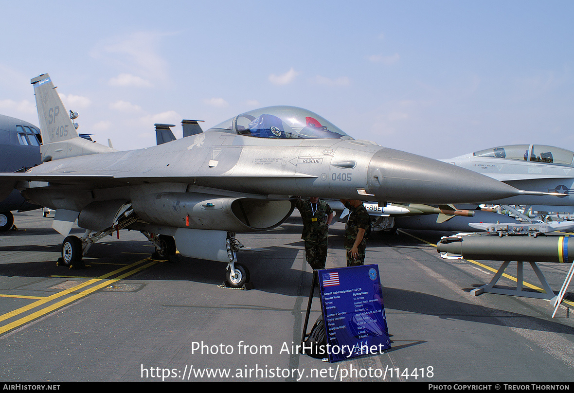 Aircraft Photo of 91-0405 / AF91-405 | Lockheed F-16CM Fighting Falcon | USA - Air Force | AirHistory.net #114418