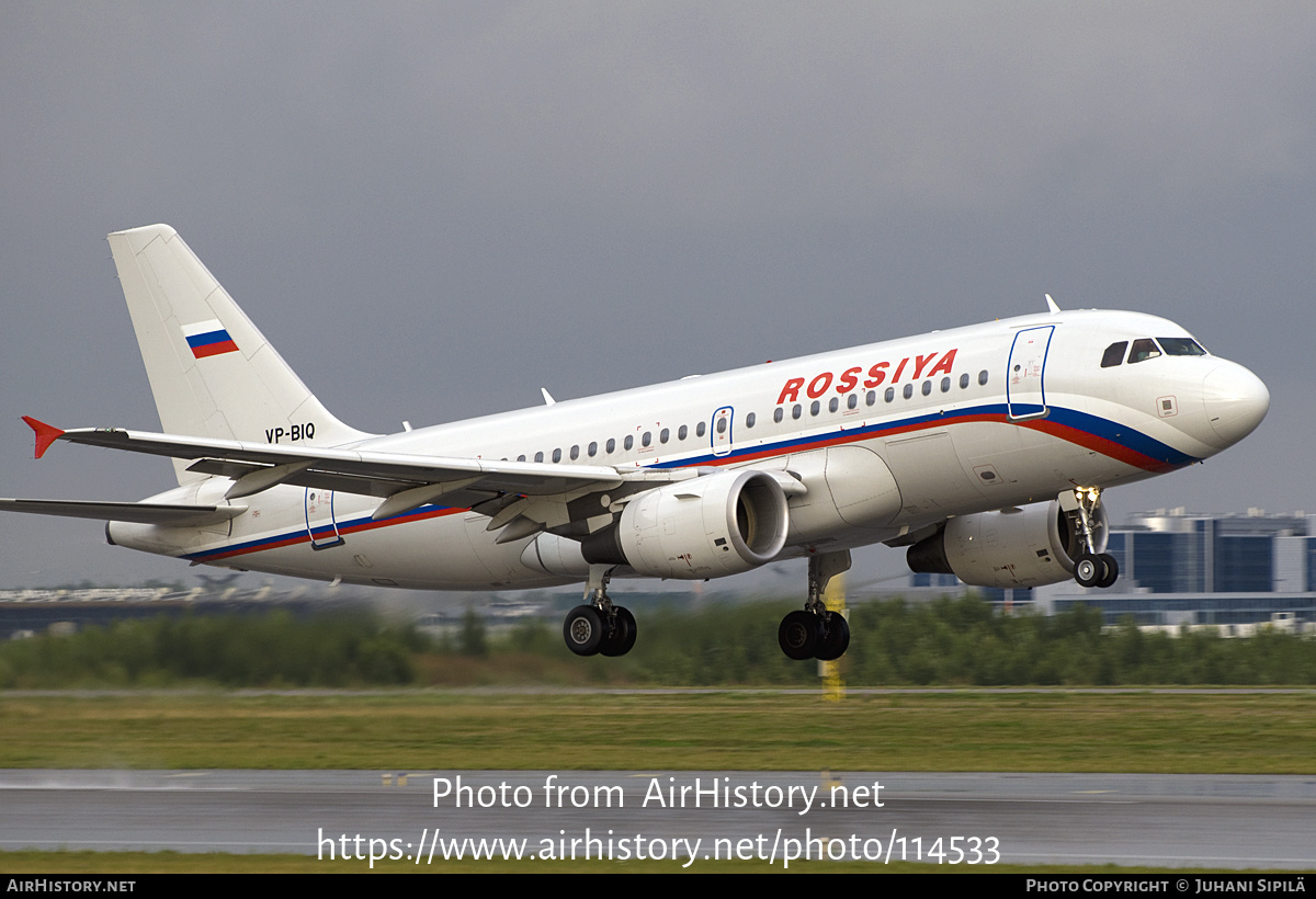 Aircraft Photo of VP-BIQ | Airbus A319-111 | Rossiya - Russian Airlines | AirHistory.net #114533