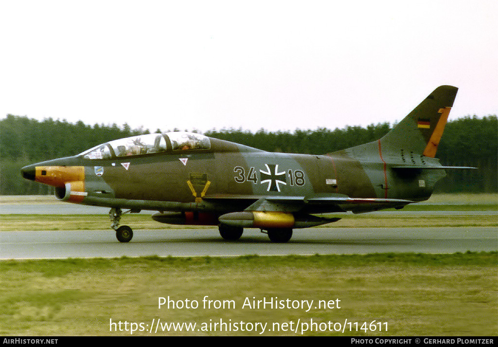 Aircraft Photo of 3418 | Fiat G-91T/3 | Germany - Air Force | AirHistory.net #114611