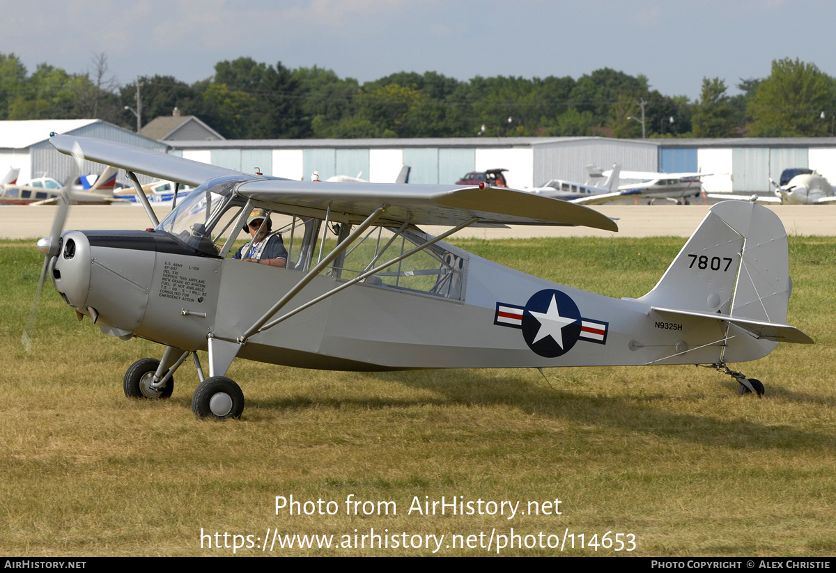 Aircraft Photo of N9325H / 7807 | Aeronca L-16A (7BCM) | USA - Army | AirHistory.net #114653