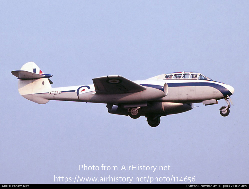 Aircraft Photo of XF274 | Gloster Meteor T7 | UK - Air Force | AirHistory.net #114656