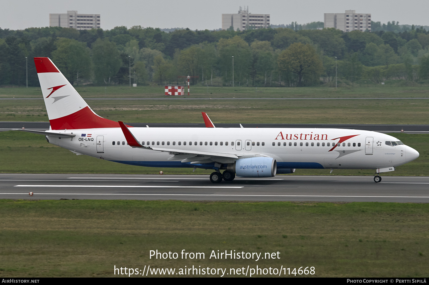 Aircraft Photo of OE-LNQ | Boeing 737-8Z9 | Austrian Airlines | AirHistory.net #114668