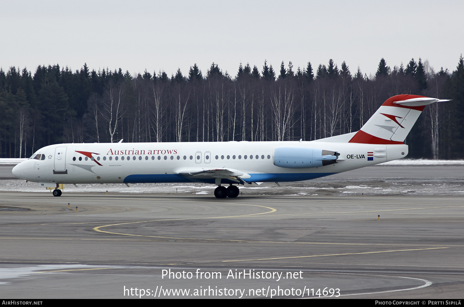 Aircraft Photo of OE-LVA | Fokker 100 (F28-0100) | Austrian Arrows | AirHistory.net #114693