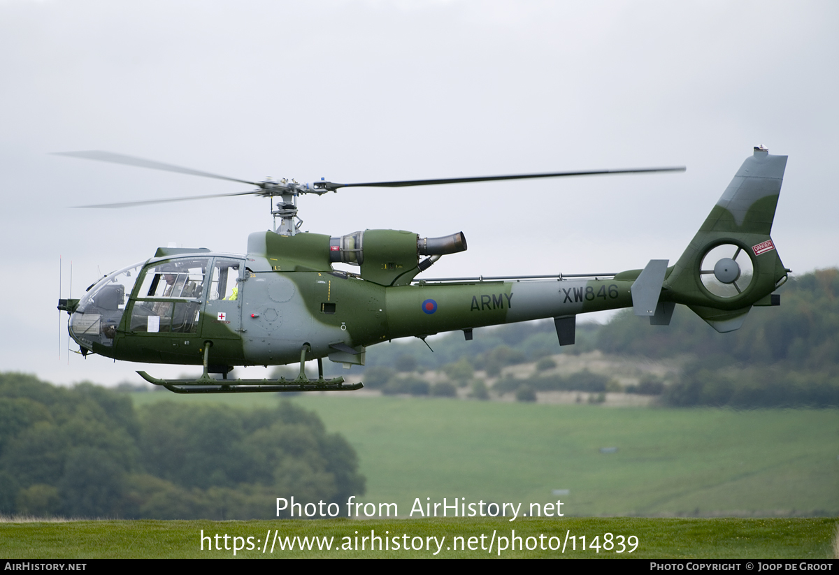 Aircraft Photo of XW846 | Aerospatiale SA-341B Gazelle AH1 | UK - Army | AirHistory.net #114839