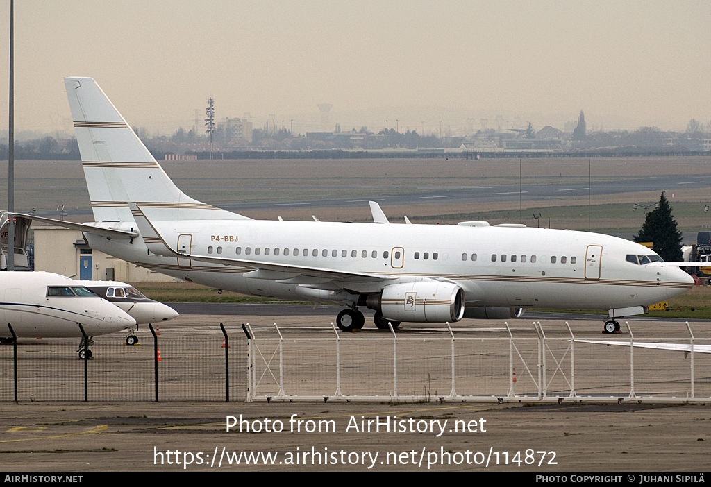 Aircraft Photo of P4-BBJ | Boeing 737-7AV BBJ | AirHistory.net #114872