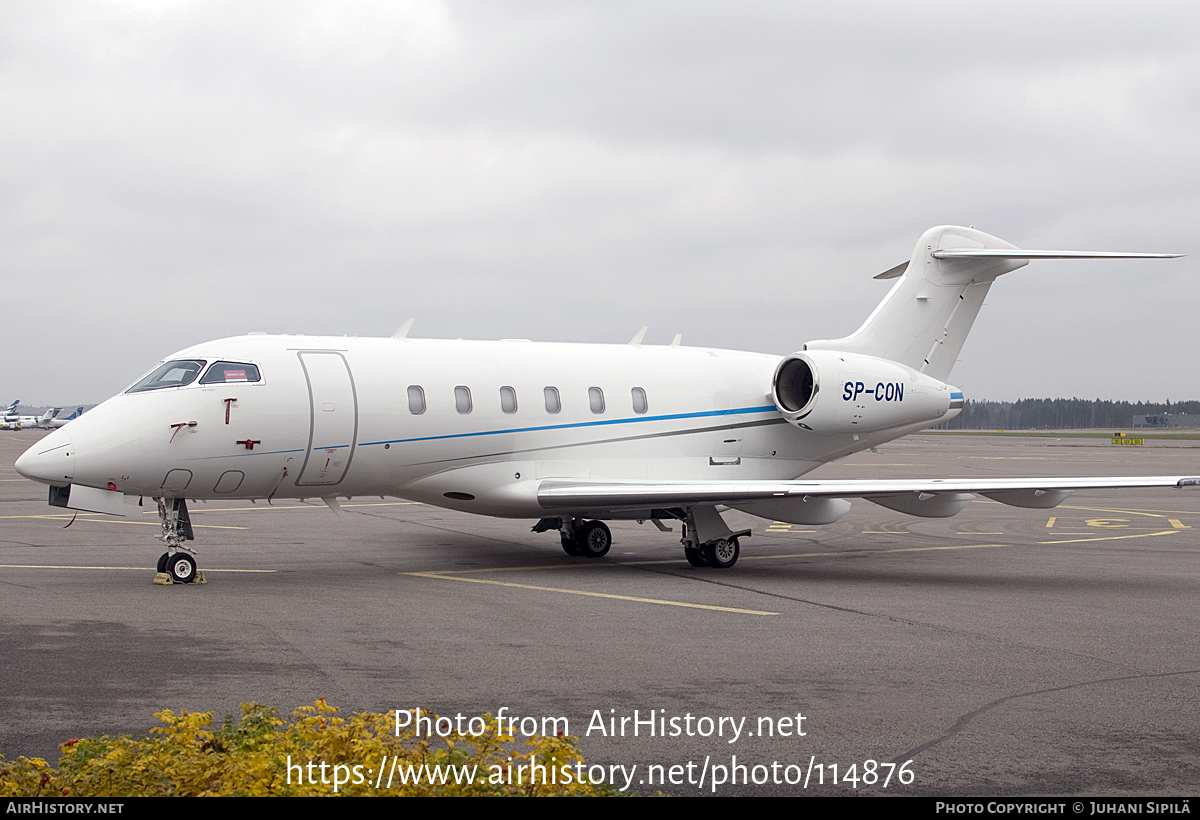 Aircraft Photo of SP-CON | Bombardier Challenger 300 (BD-100-1A10) | AirHistory.net #114876