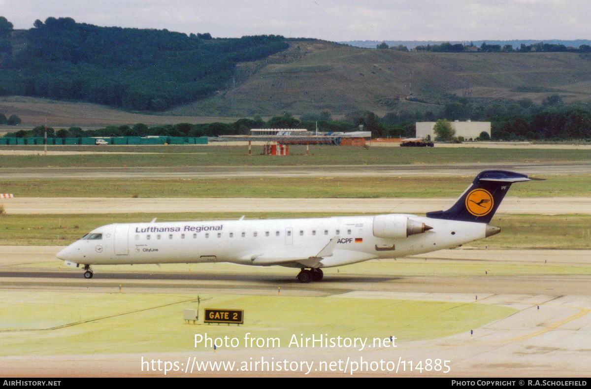 Aircraft Photo of D-ACPF | Bombardier CRJ-701ER (CL-600-2C10) | Lufthansa Regional | AirHistory.net #114885