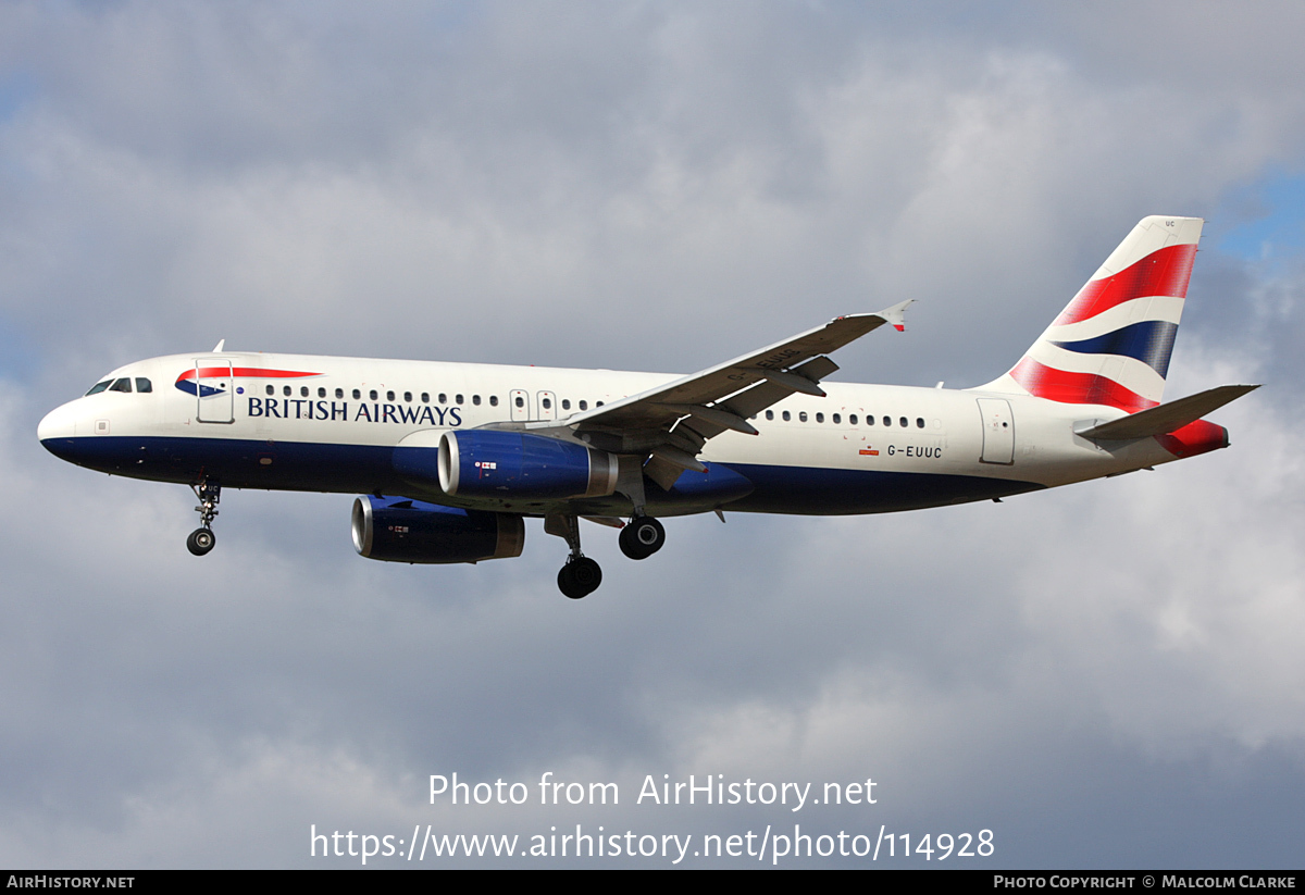 Aircraft Photo of G-EUUC | Airbus A320-232 | British Airways | AirHistory.net #114928