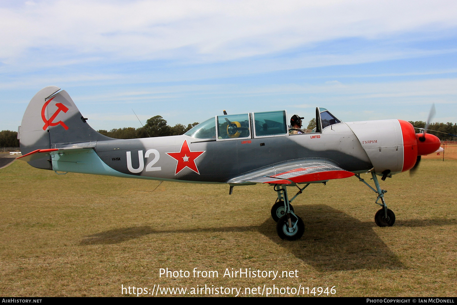 Aircraft Photo of VH-YGK | Yakovlev Yak-52 | Soviet Union - Air Force | AirHistory.net #114946