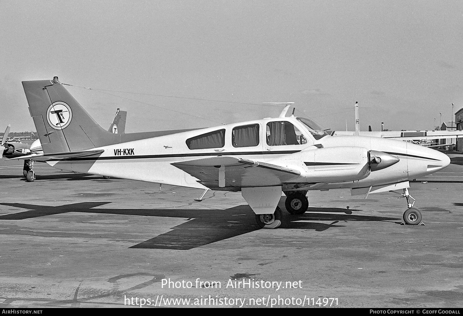 Aircraft Photo of VH-KXK | Beech C55 Baron (95-C55) | Trans West Air Charter | AirHistory.net #114971